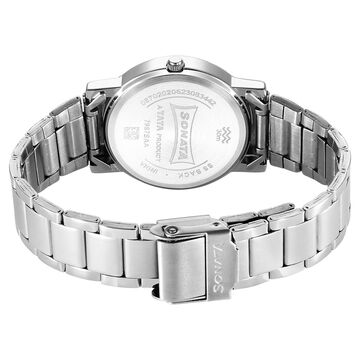 Sonata Classic Quartz Analog Blue Dial Silver Stainless Steel Strap Watch for Men