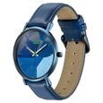 Poze By Sonata Quartz Analog Blue Dial Blue Leather Strap Watch For Men - image number 4