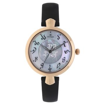 Titan Forever Kolkata Mother of Pearl Dial Analog Leather Strap watch for Women