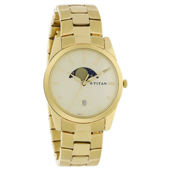 Titan Regalia Champagne Dial Analog Stainless SteelStrap watch forMen - image number 1