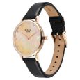 Titan Raga Showstopper Quartz Analog Mother Of Pearl Round Dial Black Leather Strap Watch For Women - image number 2