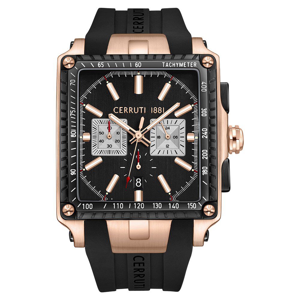 Buy Online Cerruti 1881 Quartz Chronograph Black Dial Stainless