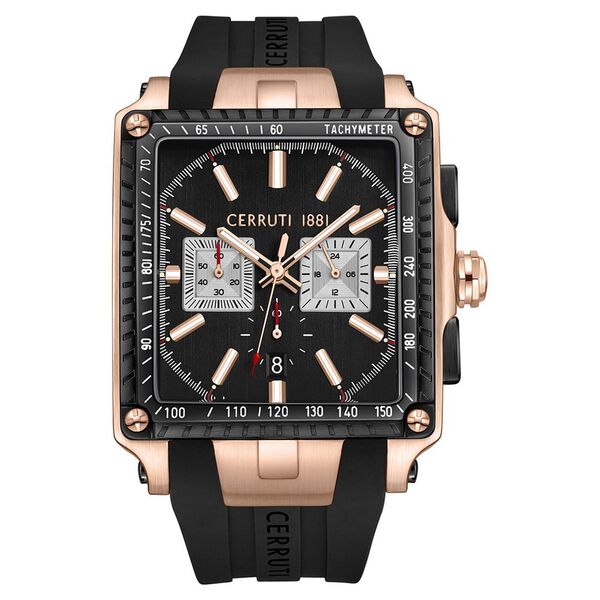 Cerruti 1881 Quartz Chronograph Black Dial Stainless Steel Strap Watch for Men - image number 0