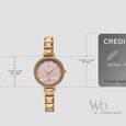 Vyb Enigma By Fastrack Quartz Analog Pink Dial Rose Gold Metal Strap Watch For Girls - image number 3