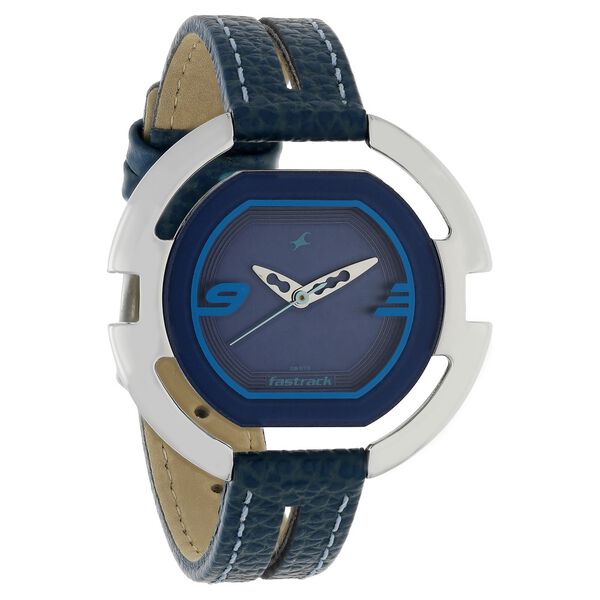 Fastrack Quartz Analog Blue Dial Leather Strap Watch for Girls - image number 1