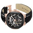 Kenneth Cole Automatic Black Dial With Black Leather Strap Watch For Men - image number 2