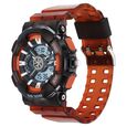 Sonata SF Spectra Quartz Digital Black Dial Translucent Orange PU Strap Watch For Men - image number 1