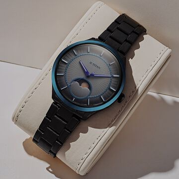 Titan Caelum Sun Moon Sub-Dial in Gunmetal Grey - Stellar Edition
