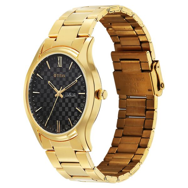 Titan Karishma Regal Classic Day-Date Men's Dress Watch - image number 4