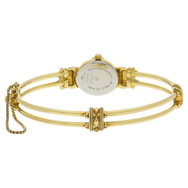 Nebula Quartz Analog Mother of Pearl Dial 18 Karat Gold Strap Watch for Women - image number 3