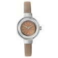 Fastrack Quartz Analog Silver Dial Leather Strap Watch for Girls