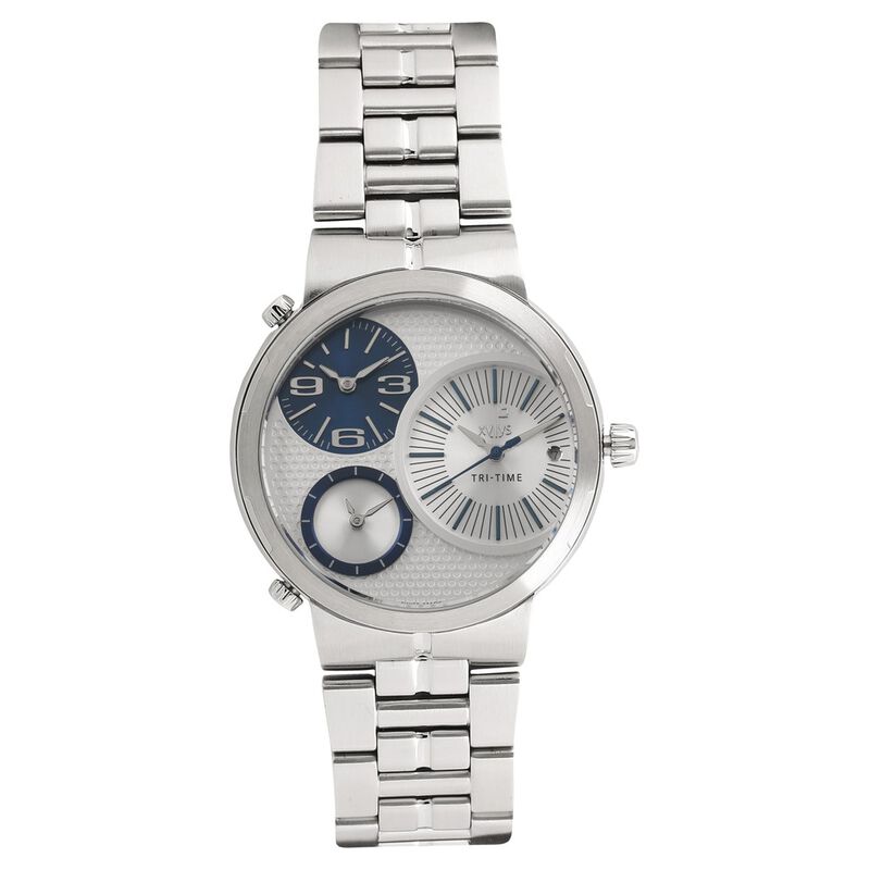 Xylys Swiss Analog Silver Stainless Steel Strap and Silver Dial Watch For Men