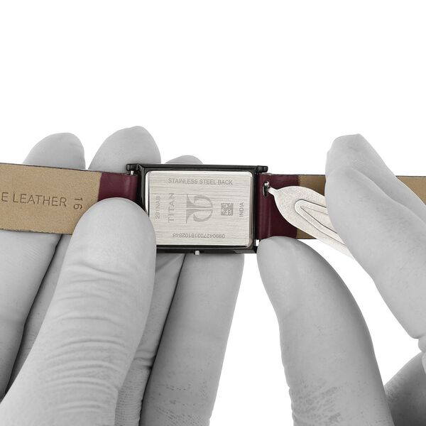 16 mm Maroon Genuine Leather Strap for Women - image number 6