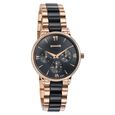 Sonata Festive Quartz Multifunction Black Dial Two Toned Acetate And Metal Strap Watch For Women - image number 1