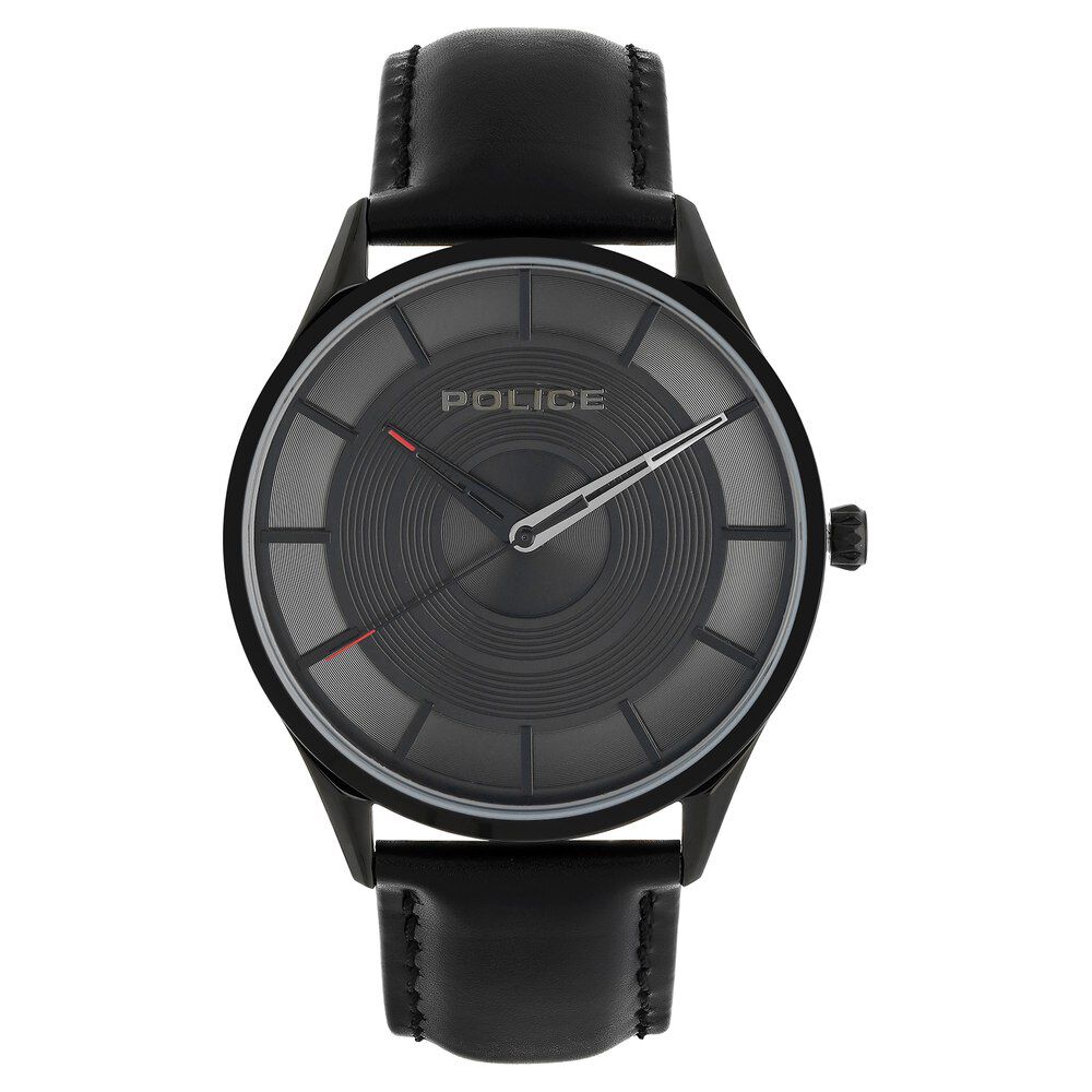 Buy Online Police Quartz Analog Black Dial Leather Strap Watch for Men ncpl15399jsb02 Titan