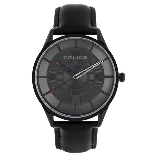 Police Quartz Analog Black Dial Leather Strap Watch for Men - image number 0