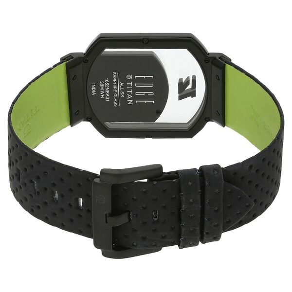 Titan Quartz Analog Black Dial Leather Strap Watch for Men - image number 3