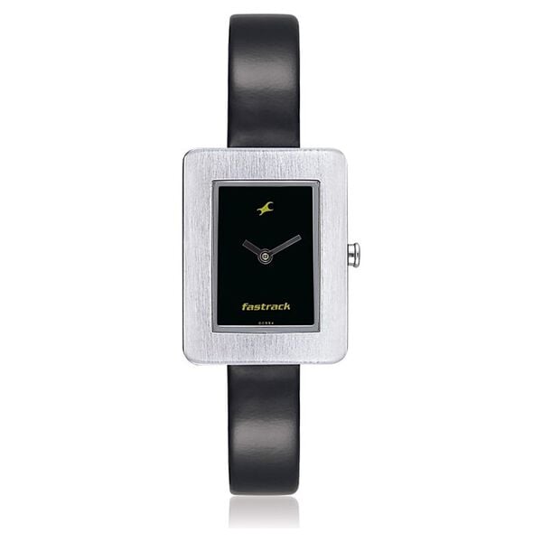 Fastrack Quartz Analog Black Dial Leather Strap Watch for Girls - image number 0