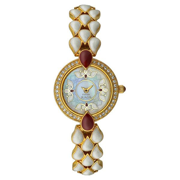 Titan Quartz Analog Mother Of Pearl Dial Watch for Women - image number 0