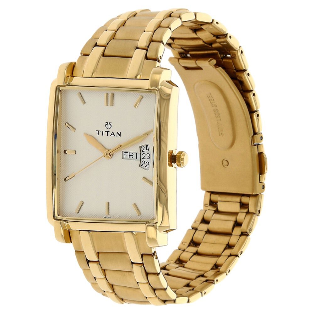 Buy Online Titan Analog with Day and Date Silver Dial Quartz