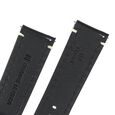 22 mm Black Genuine Leather Straps for Men - image number 4