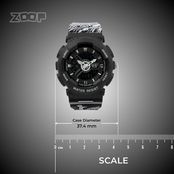 Zoop Samurai Quartz Digital Watch For Boys With Black Dial Black Polyether Strap From House Of Titan - image number 3