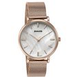 Sonata Quartz Analog White Round Dial Rose Gold Stainless Steel Strap Watch For Women - image number 2