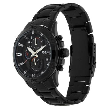 Titan Quartz Chronograph Black Dial Stainless Steel Strap Watch for Men