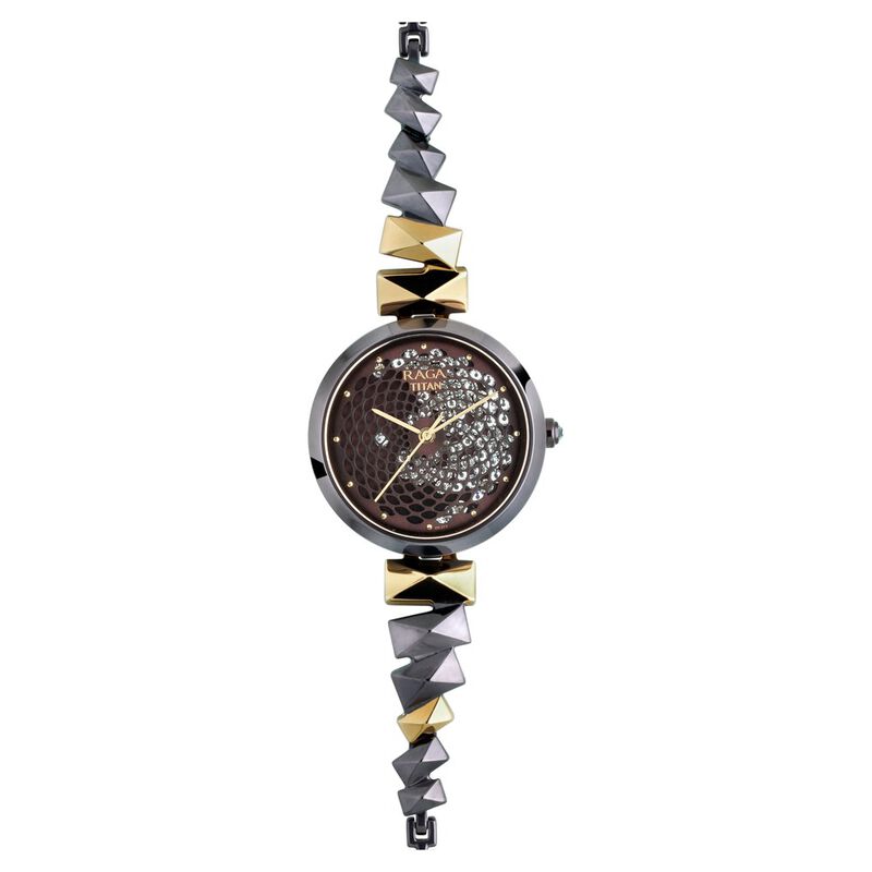 Titan Raga Facets Brown Dial Analog Stainless Steel Strap watch for Women - image number 1