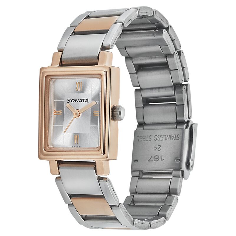Sonata Blush Silver Dial Women Watch With Stainless Steel Strap - image number 1