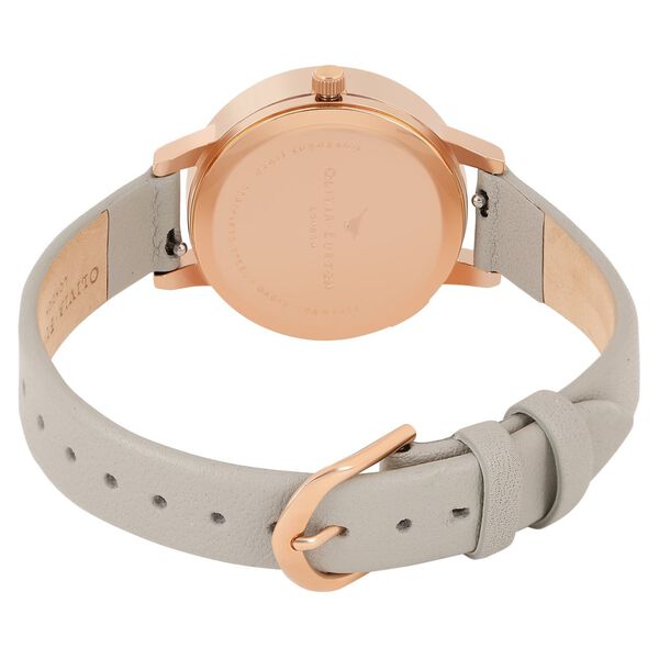 Olivia Burton Quartz Analog Multicoloured Dial Leather Strap Watch for Women - image number 4