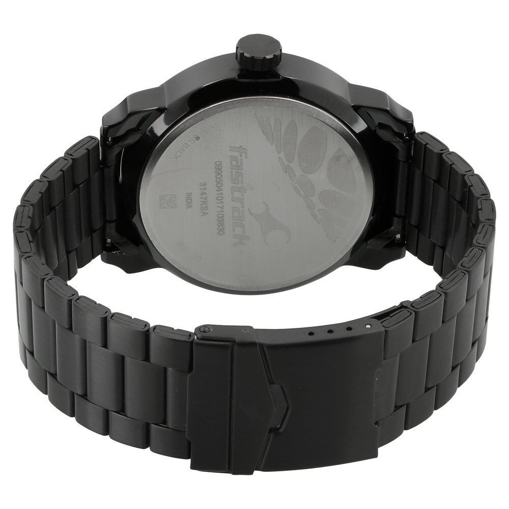 Buy Online Fastrack Quartz Analog Black Dial Stainless Steel Strap Watch for Guys ns3147km01 Titan
