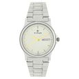 Titan Quartz Analog with Day and Date Silver Dial Stainless Steel Strap Watch for Men - image number 0