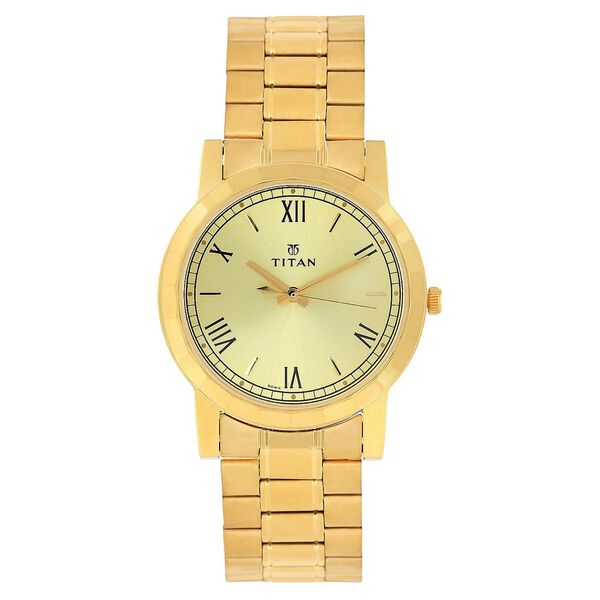 Titan Quartz Analog Champagne Dial Watch for Men - image number 0