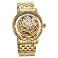 Titan Mechanical Slimline Golden Dial Golden Stainless Steel Strap watch for Men - image number 1
