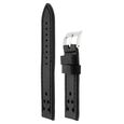 22 mm Black Genuine Leather Straps for Men - image number 2