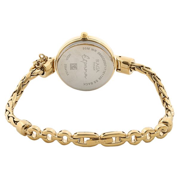 Titan Raga Espana Champagne Dial Women Watch With Metal Strap - image number 3