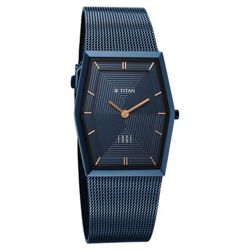 Titan Edge Whimsey Quartz Analog Blue Dial Blue Stainless Steel Strap Watch For Women