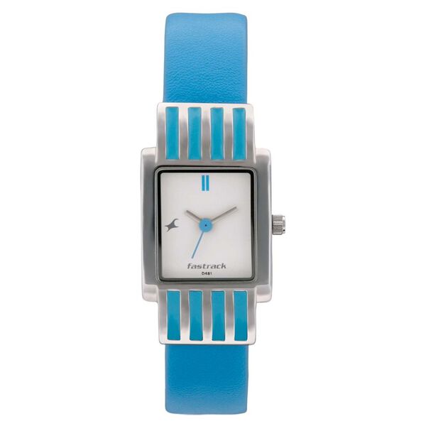 Fastrack Quartz Analog White Dial Leather Strap Watch for Girls - image number 0