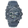 SF Quartz Analog Digital Grey Dial PU Strap Watch for Men
