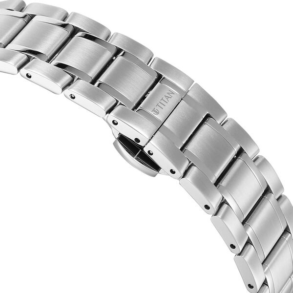 Titan Edge Murals Quartz Analog Yellow Dial Stainless Steel Strap Watch For Men - image number 4
