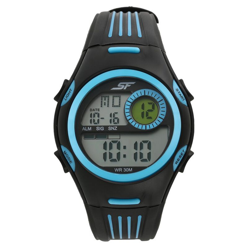 SF Super Fibre Digital Dial Plastic Strap Watch for Men