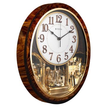 Titan Mantle - Decorative Rotating Pendulum Wall Clock With Chime
