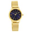 Sonata Classic Gold White Dial Leather Strap Watch for Women