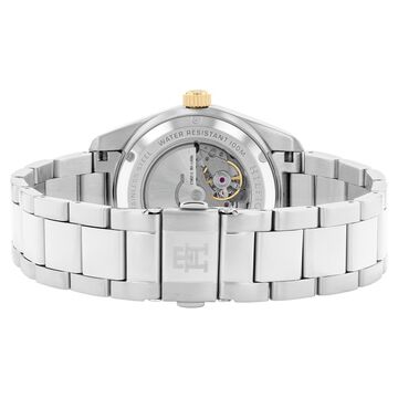 Tommy Hilfiger Automatic White Dial Silver Color Stainless Steel Strap Watch For Men