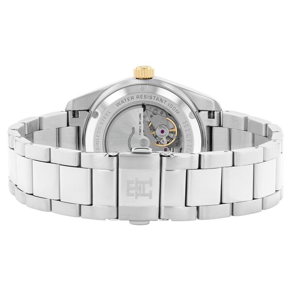 Tommy Hilfiger Automatic White Dial Silver Color Stainless Steel Strap Watch For Men - image number 2