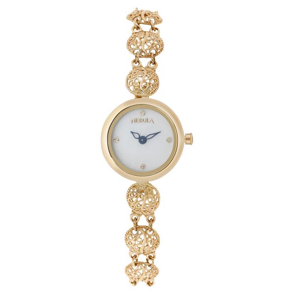 Titan Nebula Filigree Quartz Analog 18 Karat Solid Gold Watch for Women - image number 3