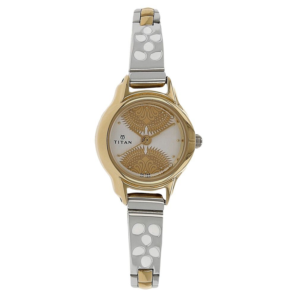Buy Online Titan Quartz Analog White Dial Stainless Steel Strap Watch for Women nh2401bm01 Titan