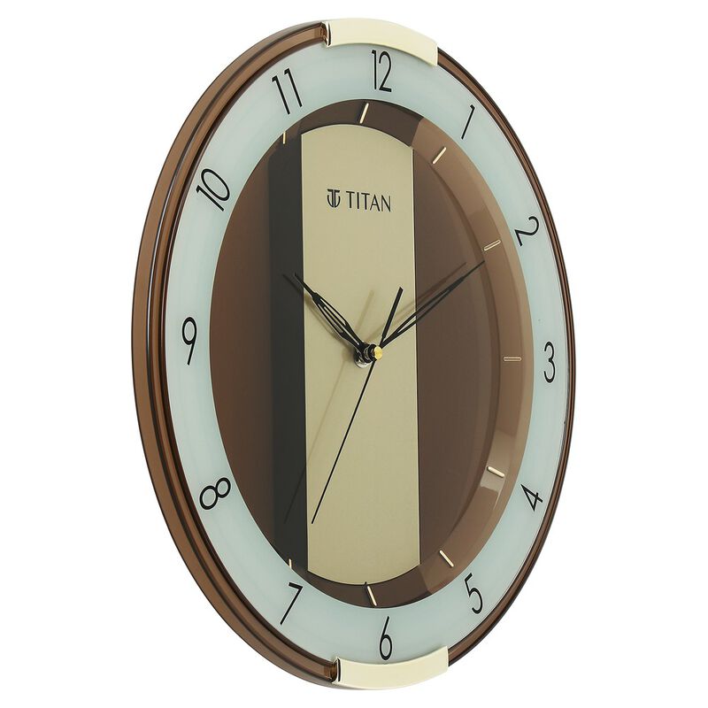 Titan Contemporary Multicoloured Wall Clock with a partly Semi-transparent Dial 33.80 x 33.80 cm - Medium Size - image number 1