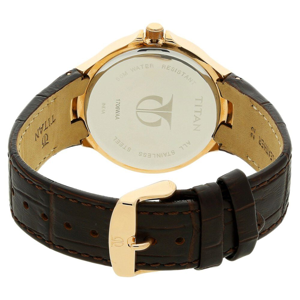 Buy Online Titan Globe TrotterBlue Dial World Time Leather Strap Watch for Men nk1706wl02 Titan